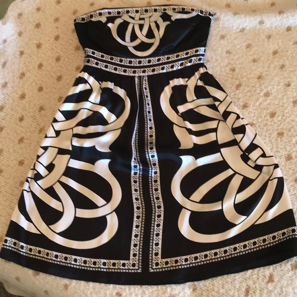 WHITE HOUSE BLACK MARKET | Strapless Silk Dress